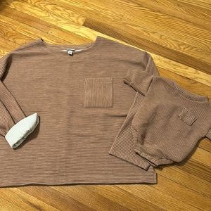 Mommy and me matching sweater and baby romper